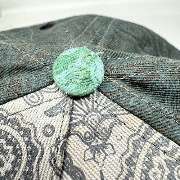 Dolly Noire Italy Hip Hop Hat Gray Green Paisley Snapback Cap Streetwear - Picture 4 of 10